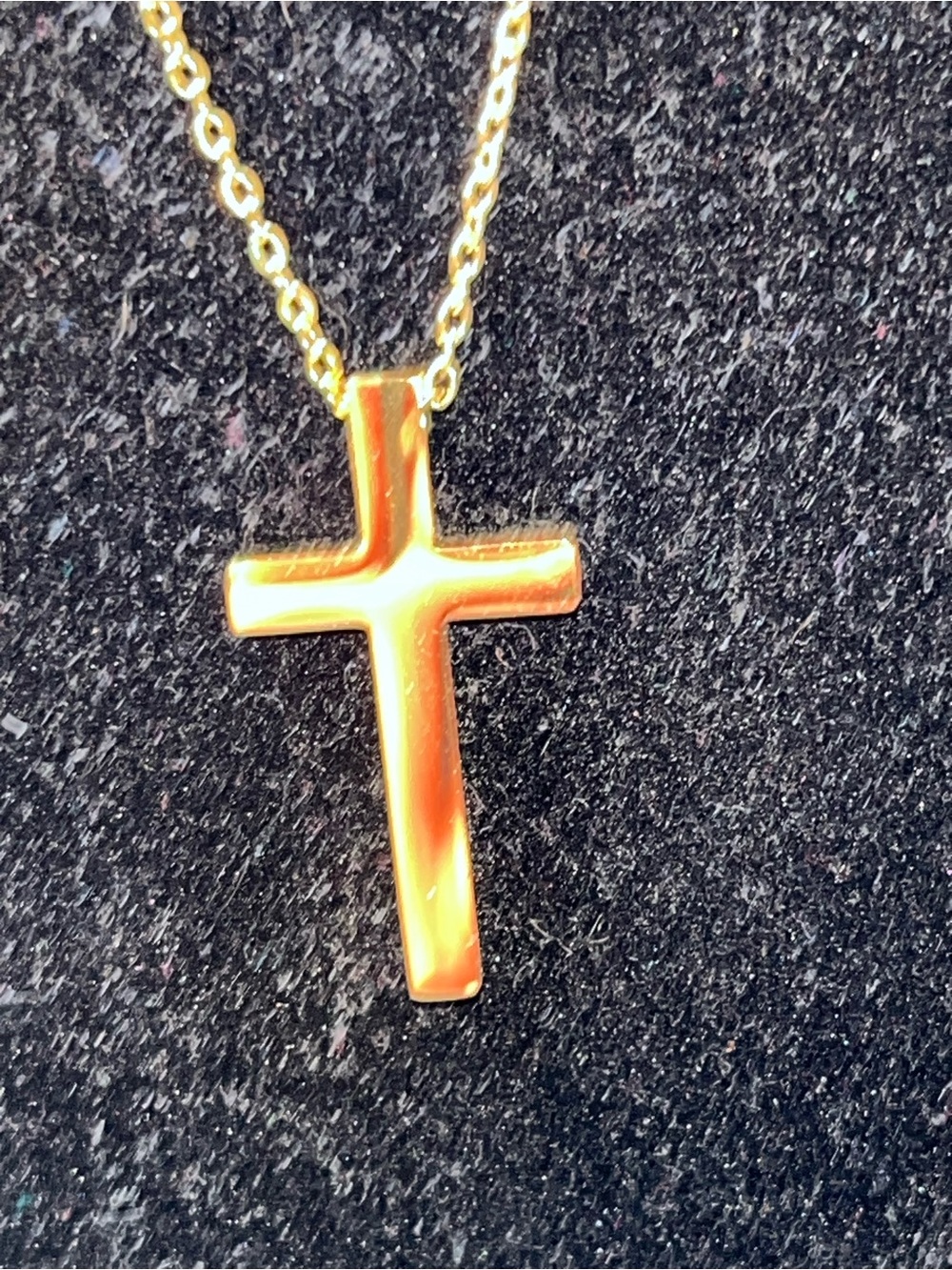 Gold Plated NWT Cross Pendant Necklace